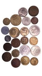 karışık farklı yabancı madeni para lotu