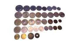 karışık farklı madeni para lotu