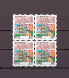 1997 İtalya Marshall Planı'nın 50. Yıldönümü Mnh 4'lü Blok Pul - DP552
