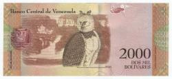 Venezuela 2016 Yılı 2000 Bolivar ÇİL