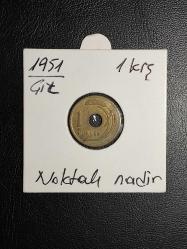 1951 YILINA AİT 1 KURUŞ ÇİL  ( NOKTALI ) TCM  2444