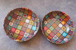 DEKORATİF VE KULLANIMLIK DESENLİ METAL KASE.  SIFIR ÜRÜN