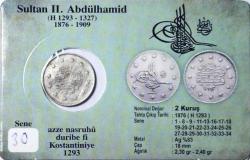 2. Abdülhamid · 2 Kuruş · (1293/30) · Kostantiniye · Gümüş 2.41 gr Özel Kitinde