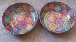 DEKORATİF VE KULLANIMLIK METAL DESENLİ KASE SIFIR ÜRÜN