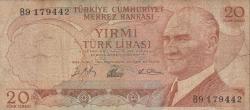 LOT.20 » TC 6. Emisyon 20 Lira *B9 Serisi T *Nadir! 7 Rakamlı İngiliz Basım