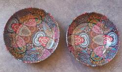 DEKORATİF VE KULLANIMLIK METAL DESENLİ KASE SIFIR ÜRÜN