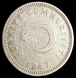1947 50 kuruş gümüş 4gr