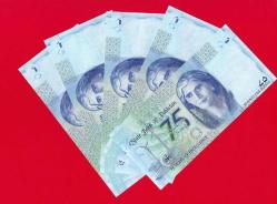 5 Adet Pakistan 75 Rupees 2023 P 57 Blue 75th Comm. NEW State Bank UNC ÇİL