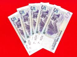 5 Adet China 5 Yuan 2020 P 912 UNC ÇİL