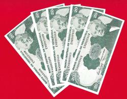 5 Adet VENEZUELA 20 BOLIVARES 1998 (P-63f) UNC ÇİL