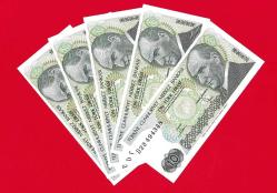 5 Adet TURKEY 10 LIRA PREFIX ----- D ------ 1983 UNC ÇİL