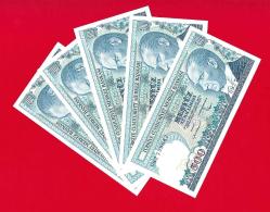 5 Adet TURKEY 500 Lira -----PREFIX --- D ----- 1984 UNC ÇİL