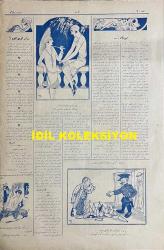 Osmanlıca Akbaba Mizah Dergisi-Gazetesi, Orijinal Dönem Basım, (Ottoman Magazine-Newspaper) - 21 Mayıs 1928 - Sayı: 568 - İhap Hulusi Görey'in Denizcilik Temalı Çalışması: Kadın Deniz Gibidir, Hiç İnanmak Olmaz, ha!.. 
