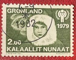 1979.ÇOCUK.GRONLAND TEK PUL. DAMGALI