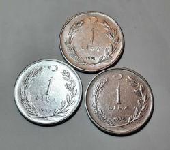 624// 1 Lira (1975,76,77) 3'lü set