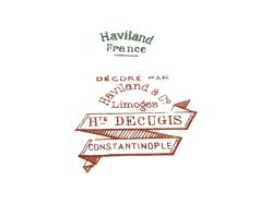 LIMOGES & DECUGIS CONSTANTINOPLE DAMGALI ÇOK NADİR PORSELEN TABAK