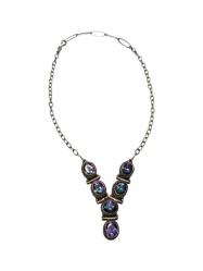 ÖZEL YAPIM MOZANİT TAŞLI GÜMÜŞ GERDANLIK