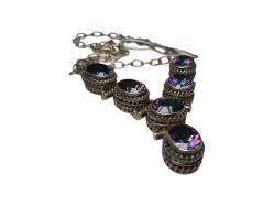 ÖZEL YAPIM MOZANİT TAŞLI GÜMÜŞ GERDANLIK