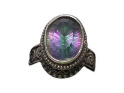 ÖZEL YAPIM MOZANİT TAŞLI GÜMÜŞ YÜZÜK