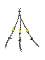 SİTRİN TAŞLI ZÜLFİKAR FORMLU GÜMÜŞ TESPİH PÜSKÜLÜ