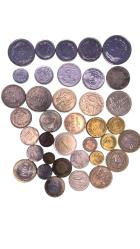 karışık farklı yerli madeni para lotu