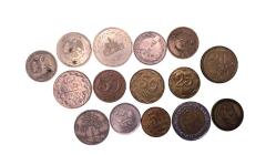 karışık yabancı madeni para lotu