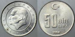 TÜRKİYE CUMHURİYETİ 50 BİN LİRA 2004 ÇİLALTI.