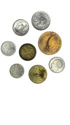 karışık yabancı madeni para lotu