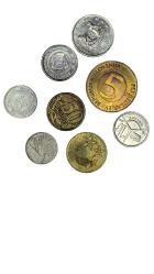 karışık yabancı madeni para lotu