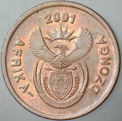 GÜNEY AFRİKA CUMHURİYETİ 5 CENT 2001.