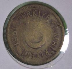 1951 yılı 25 kuruş çt(nadir)