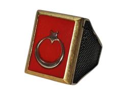 AY YILDIZ BAYRAKLI GÜMÜŞ YÜZÜK