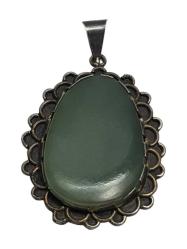 JADE TAŞLI GÜMÜŞ KOLYE UCU