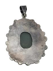 JADE TAŞLI GÜMÜŞ KOLYE UCU