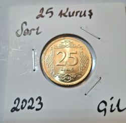 633// 25 Kuruş Altın sarısı 2023