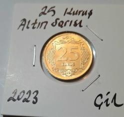 636// 25 Kuruş Altın sarısı 2023