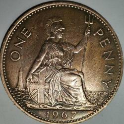 İNGİLTERE  1967  1 PENNY