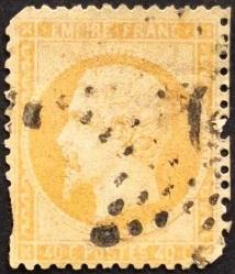 +++ FRANSA İMPARATORLUK NAPOLEON III     1862     40C   - DAMGALI , HALİYLE