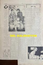 Osmanlıca Akbaba Mizah Dergisi-Gazetesi, Orijinal Dönem Basım, (Ottoman Magazine-Newspaper) - 9 Nisan 1928 - Sayı: 556 - Karikatürist Ramiz Gökçe'nin Maliye Vekili Şükrü Saraçoğlu'nu Tasvir Eden Çalışması: Gazetelerden: Yeni Maaş Formülü Gelecek Seneye Kaldı.. 