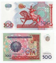 Özbekistan 1999 Yılı 500 Som ÇİL -Timur