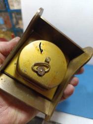 MS5----- MÜHLHEİM PİRİNÇ KASA OTOMATİK ALMAN MASA SAATİ--ÇALIŞMIYOR