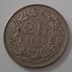 1991 İSVİÇRE 2 FRANC