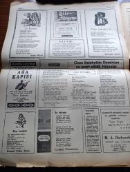 Ankara Gazetesi - Turkish Newspaper - 18 Eylül 1976 - günün meselesi Yunanistan'daki NATO üslerinin geleceği - Süleyman Demirel 6. Basın toplantısını bugün yaptı - ucuz giyim fuarına rağbet gün geçtikçe azalıyor yazan Aysun Devrilmez - 9 Eylül'de ölen Çin lideri Mao Zedung'un devlet başkanı olmaması nedeniyle Türkiye'de bugün bayraklar yarıya inmedi - ODTÜ öğrencileri bir günlük boykot kararı aldılar yazan Mustafa S. Tümer - anıtlaşan yapılarımız  yazan Laleli Camii yazan Aysel Okan - Genel İş bugün Ankara'da yapılan mitinge katılmadı - Vip turizm - Yeşilçam aile gazinosunda Sevtap Çetinkale Nazan Koral - Luna Parkta Neşe Karaböcek Gökben İzzet Altınmeşe Ayhan Işık - Taşlık gazinosunda Nigar Uluerer İzzet Günay Nükhet Duru - öldüren Çinli bebek filmi Atlas sinemasında - arkadaşım Bruce Lee filmi yeni Melek sinemasında - TRT radyo programı - Ozan Selahattin Demircan ve eseri silik hatıralar yazan Nuri Kırcıoğlu - O Kente şiiri yazan Ayfer Kaur - barış gücü askeri Kıbrıs'tan atıldı