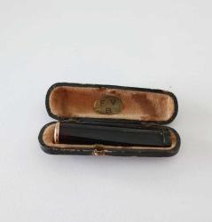 Antika  Altın Dolgu Cherry Amber Bakalit Katalin Ağızlık Orjinal Kutusunda