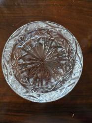 Vintage kesme kurşun  kristal cam eşya, şekerlik. Kapaksız