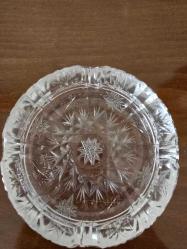 Vintage Büyük boy, yuvarlak kristal ve/veya yüksek kaliteli kesme cam kül tablası/küllük.