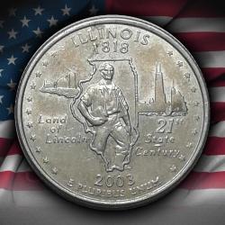 ABD 2003 Yılı ¼ Dolar Illınois ÇİLALTI