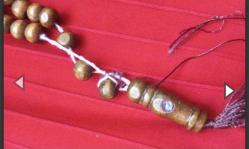 ANTİKA EL YAPIMI KABE MERCEKLİ ÇOK ESKİ DÖNEM ZİKİR TESPİHİ