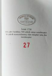 İzmir 1726 (Seyahatname) [NUMARALI BASKI 27]