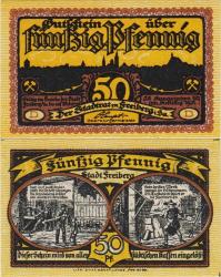 *** ALMANYA 50 PFENNİG 1921 NOTGELD-FREİBERG ŞEHRİ. ÇİL.